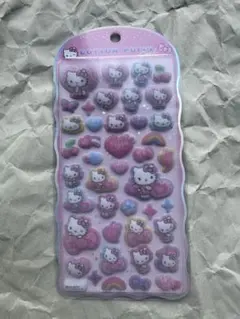 ハローキティ　コットンパフィー　ヒョウ柄ピンク