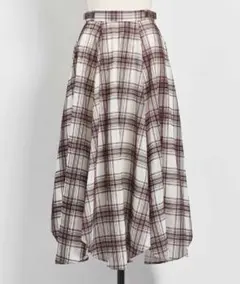 【Noela】チェックフレアスカート