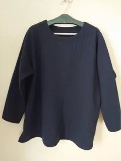 bitter syrupネイビー リブ編み 長袖　5L