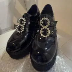 BUBBLES ダブルバックル厚底 38 9.5cmのサムネイル