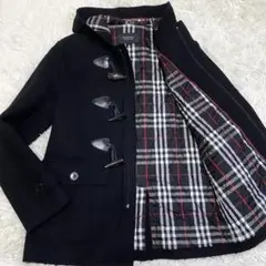 【美品✨】バーバリーブラックレベール ダッフルコート ノバチェック ホースロゴL
