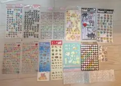 カラフル♥️シール　セット　ハート　イニシャル　キラキラ　ネコちゃん　オマケつき
