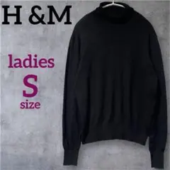 H&M BASICS 터틀넥 니트 블랙 S 긴팔 여성 블랙