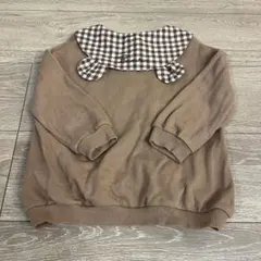 【新品未使用品!!】テータテート くま耳 襟付き トレーナー 長袖 100