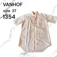 VANHOF 半袖シャツ ピンク size 37 前あき襟付きシンプル夏用