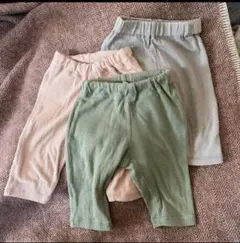 ベビー用パンツ３枚セット 90cm 七分丈