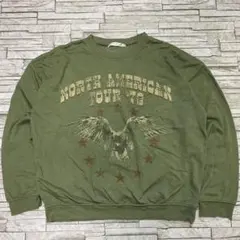 USA古着 スウェット イーグル ビッグプリント ノースアメリカンツアー