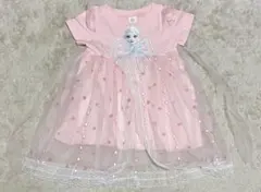 キッズ ドレス ピンク 100cm エルサ風　アナと雪の女王 女の子　フォーマル