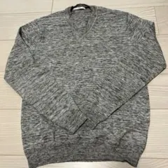 SHIPS グレー Vネックニットセーター