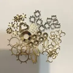 金属パーツセット・スワロフスキー/貴和クリスタル/ヴィンテージストーン用