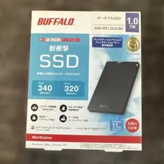 BUFFALO ポータブルSSD 1TB SSD-PG1.0U3-BC