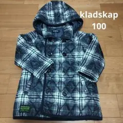 klädskap チェック柄 ダウンコート 100
