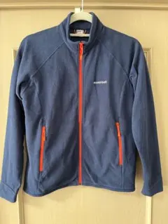 モンベル キッズ フリース 160㎝ シャミースジャケット ネイビー