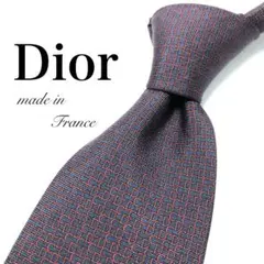 ★【極美品】 Dior ブランドロゴ柄 ネクタイ ネイビー シンプル 超希少品