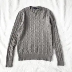 ポロラルフローレン Sサイズ ウールカシミヤ ケーブル編み ニット 近年モデル