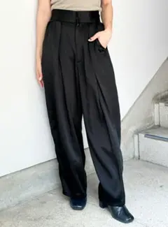 select MOCA サテンディープタックワイドパンツ Mサイズ
