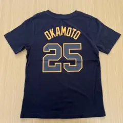 【美品】 ジャイアンツ キッズ 130 NIKE製 岡本和真 Tシャツ