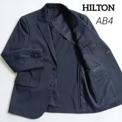 【美品】HILTON テーラードジャケット　ウール　ネイビーAB4のサムネイル