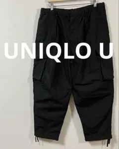 ユニクロユー　ワイドフィットパラシュートカーゴパンツ　XLサイズ　ブラック　美品