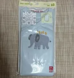 【裏面接着部分汚れ有】UNIQLO BABY ボディスーツ(長袖)60サイズ