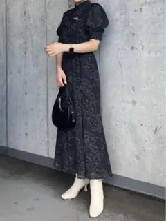 rienda ビッグカラーマーメイドワンピース