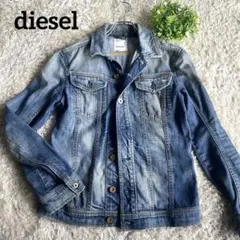 【大人オシャレ】diesel デニムジャケット　デザイナーズ　ロゴプレート