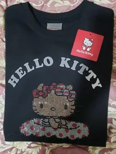 Hello Kitty ラインストーン Tシャツ ブラック M サンリオ