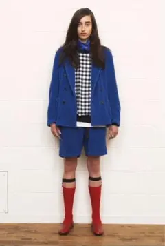激レア UNUSED Block Checked Pullover Green