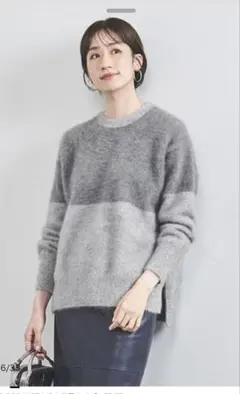 【新品未使用】フォックスカシミヤ　クルーネックニット UNITED ARROWS