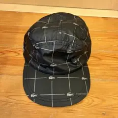 Supreme × LACOSTE 2018年コラボ　ナイロンキャップ　ブラック