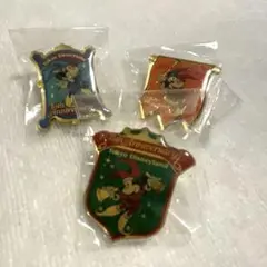 東京ディズニーランド 25周年 ミッキーマウス ピンバッジ 3個セット