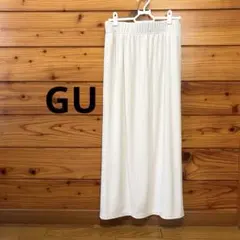 【新品】GU ジーユー リブナロースリットロングスカート Mのサムネイル
