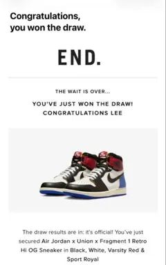 fragment design × UNION × Nike 27.5