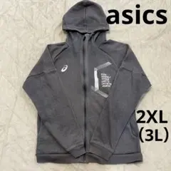 ASICS フルジップ グレー パーカー
