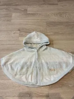 ジェラートピケ　フード付きベビーポンチョ 70-80