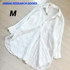 アーバンリサーチドアーズ ラミーコットンビッグシャツ ロング 白 シアー M