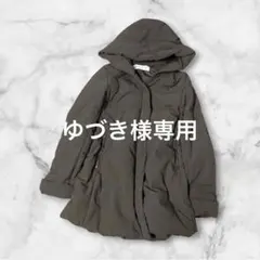 M767☆PLSTフード付きダウンジャケット オリーブグリーン