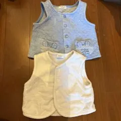 moujonjon とfamiliarのベビーベスト2点セット