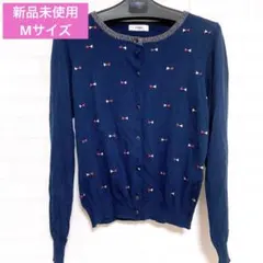 【新品未使用】薄手　カーディガン　紺　ネイビー　長袖　レディース　M サイズ