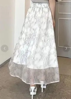 RESEXXY ウエストデザインレーススカート　オフホワイト
