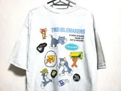 トムとジェリー　TOM AND JERRY Tシャツ　半袖 刺繍　ワッペンのサムネイル