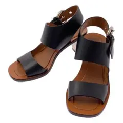 【着画有り】CELINE /レザー ストラップ メタルヒール サンダル/36のサムネイル