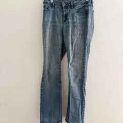 ★リズクレイボーン デニム ブーツカット L 青 綿 ポリエステル 美脚 足長