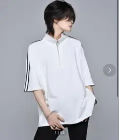 ADRER オーバーサイズ ラインスリーブ ハーフジップTのサムネイル