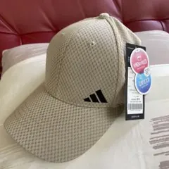 新品　メンズ　adidas アディダス キャップ ベージュ 吸汗速乾