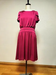 【美品】 東京ソワール ワンピドレス　ピンク L 11号