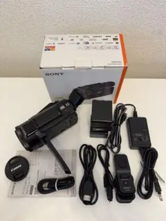 SONY FDR-AX45 4K ビデオカメラ 動作品 バッテリー3個 マイク付 - メルカリ