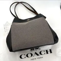 お値下げ　美品　COACH コーチ　イーディ　ジャガード　ショルダーバッグ