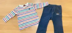 DOUBLE B ストライプ柄 ベビー服セット 80のサムネイル