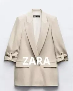 最安値ZARA たロールアップスリーブブレザー ジャケット アウター ザラ